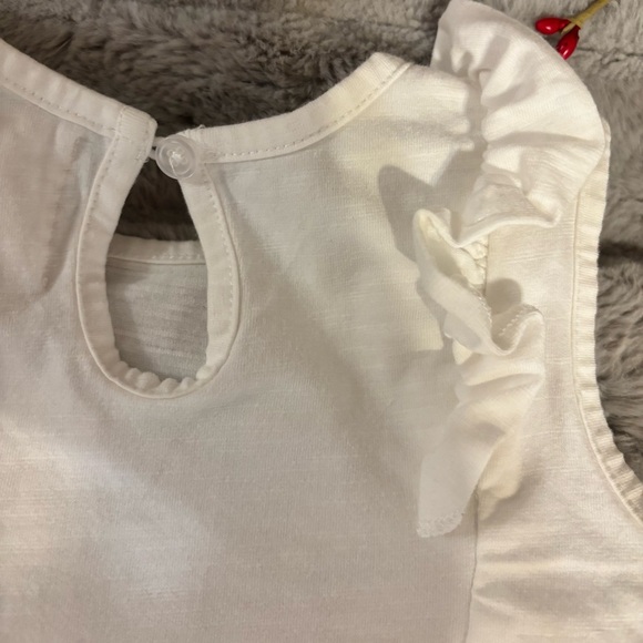 Vignette 18-24 Months White Ruffle Bodysuit, Sleeveless, Neutral, Toddler Girl - Picture 4 of 5